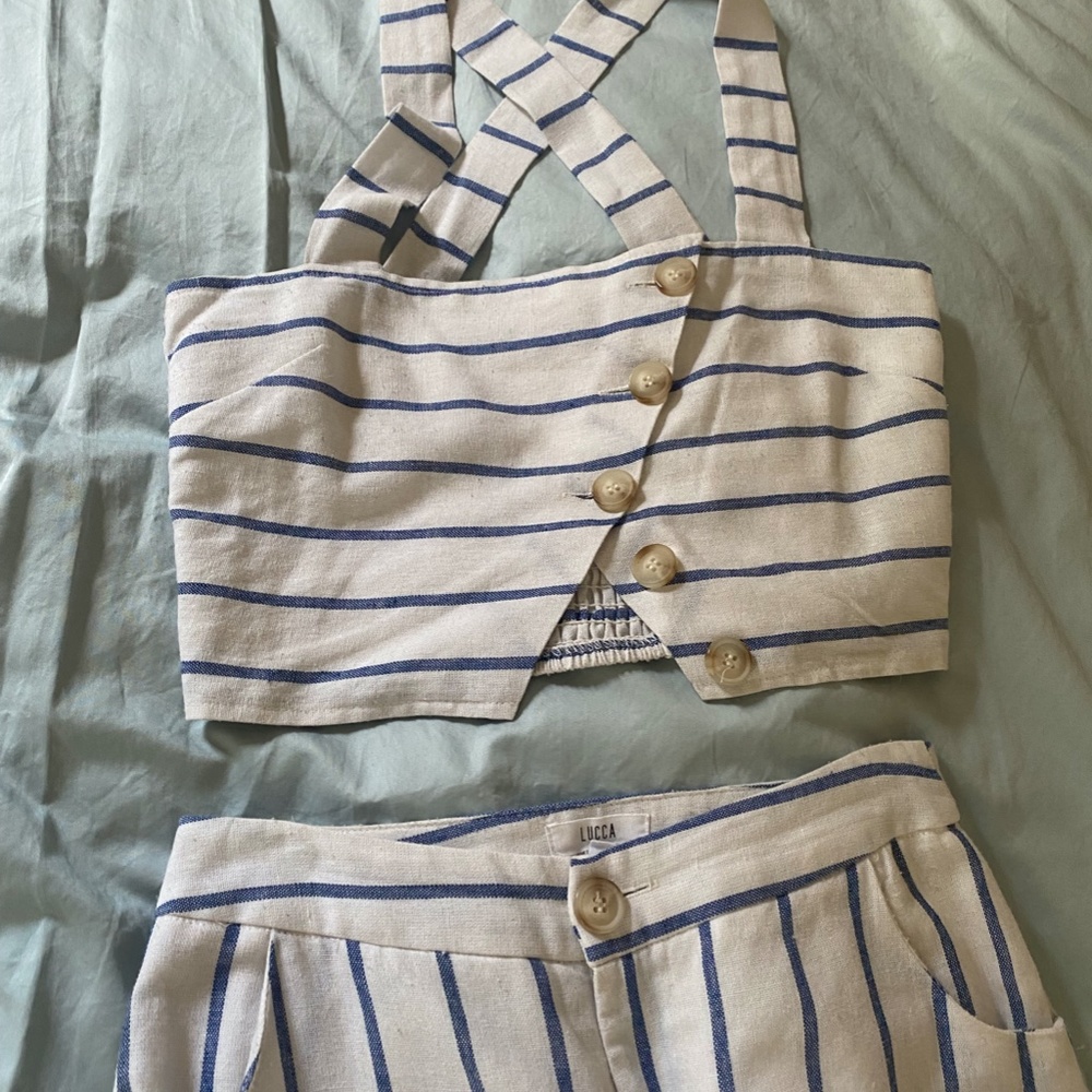 Lucca Striped 2 pc Set - Picture 4 of 9